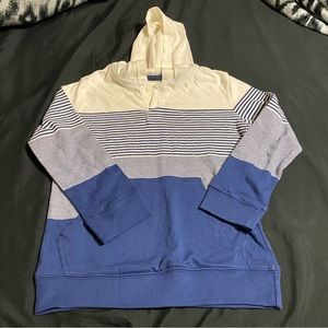 Crazy 8 Boys Blue and White Long Sleeve Button Up Tee Size S (5-6)